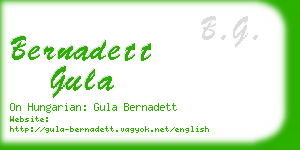 bernadett gula business card